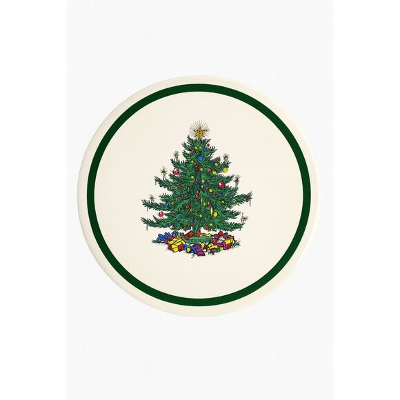 Trivet Hot Plate Christmas Tree Cuthbertson Porcelain Ceramic Holiday Decor - Picture 1 of 14